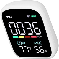 Home-locking WiFi temperatuur/vochtmeter en CO detectie met bediening via Smart Life APP werkt met Alexa en Google spraaksturing. T-2059